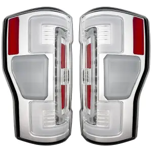 264399CL | Recon (Replaces OEM Halogen) Tail Lights OLED in Clear (2020-2022 F250, F350 Super Duty)