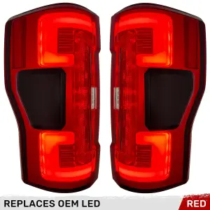 Recon Truck Accessories - 264399LEDRD | Recon (Replaces OEM LED) Tail Lights OLED in Red (2020-2022 F250, F350 Super Duty) - Image 2