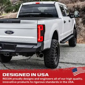 Recon Truck Accessories - 264399RBK | Recon (Replaces OEM Halogen) Tail Lights OLED in Dark Red Smoked (2020-2022 F250, F350 Super Duty) - Image 9