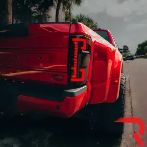 Recon Truck Accessories - 264399RBK | Recon (Replaces OEM Halogen) Tail Lights OLED in Dark Red Smoked (2020-2022 F250, F350 Super Duty) - Image 11