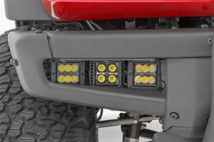 Rough Country - 51140 | Rough Country Triple LED Fog Light Kit  | Black Series With Spot/Flood Beam Combo (2021-2024 Bronco 4WD) - Image 6