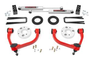 51013RED | Rough Country 3 Inch Lift Kit with Strut Spacers / Premium N3 Rear Shocks (2009-2013 F150 4WD)