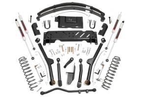 68640 | Rough Country 4.5 Inch Lift Kit with M1 Monotube Shocks Leaf Springs (1984-2001 Cherokee XJ 4WD | NP231)