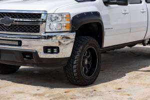 Rough Country - F-C10714B-GIW | Rough Country Pocket Fender Flares For Chevrolet Silverado 1500 / 2500 HD / 3500 HD (2007-2014) | Graystone - Image 5