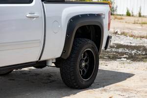 Rough Country - F-C10714B-GIW | Rough Country Pocket Fender Flares For Chevrolet Silverado 1500 / 2500 HD / 3500 HD (2007-2014) | Graystone - Image 6