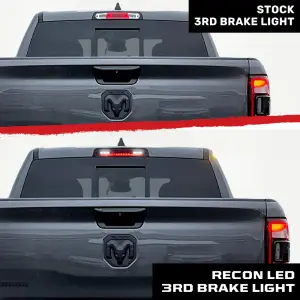 Recon Truck Accessories - 264102BK | Recon LED 3rd Brake Light Kit with White LED Cargo Lights in Smoked (2019-2024 Ram 1500) - Image 5