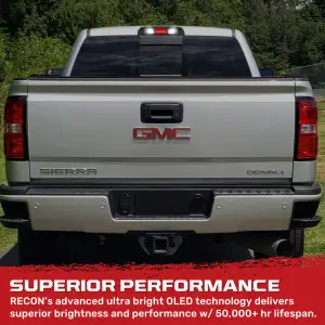 Recon Truck Accessories - 264128BKHP | Recon LED 3rd Brake Light Kit with Ultra High Power Red with White LED Cargo Lights in Smoked (2014-2018 Silverado, Sierra 1500 | 2014-2019 Silverado, Sierra 2500, 3500) - Image 5