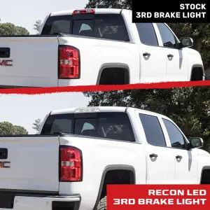 Recon Truck Accessories - 264128CLHP | Recon LED 3rd Brake Light Kit Ultra High Power Red with White LED Cargo Lights in Clear (2014-2018 Silverado, Sierra 1500 | 2014-2019 Silverado, Sierra 2500, 3500) - Image 10