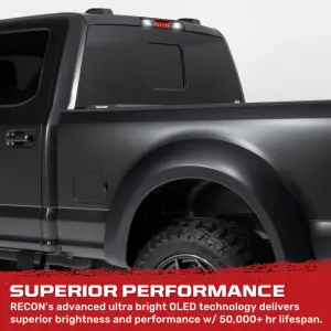 Recon Truck Accessories - 264129XBK | Recon LED 3rd Brake Light Kit Ultra High Power Red with White LED Cargo Lights in Smoked (2021-2024 F150 | 2021-2024 F250, F350 Super Duty | 2021-2024 Ranger) - Image 8