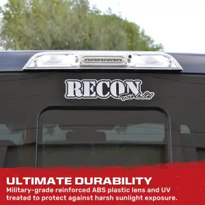 Recon Truck Accessories - 264129XCL | Recon LED 3rd Brake Light Kit Ultra High Power Red with White LED Cargo Lights in Clear (2021-2024 F150 | 2021-2024 F250, F350 Super Duty | 2021-2024 Ranger) - Image 6