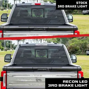 Recon Truck Accessories - 264129XCL | Recon LED 3rd Brake Light Kit Ultra High Power Red with White LED Cargo Lights in Clear (2021-2024 F150 | 2021-2024 F250, F350 Super Duty | 2021-2024 Ranger) - Image 9