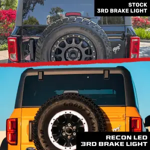 Recon Truck Accessories - 264154CL | Recon LED 3rd Brake Light KitUltra High Power Red in Clear (2021-2024 Bronco) - Image 9