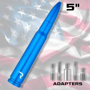 Recon Truck Accessories - 264ANT50BL | Recon .50 Cal Bullet Antenna (Fits OEM Factory Threaded Antenna) in Blue - Image 3