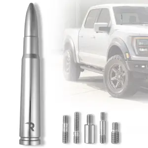 Recon Truck Accessories - 264ANT50CH | Recon .50 Cal Bullet Antenna (Fits OEM Factory Threaded Antenna) in Chrome - Image 2