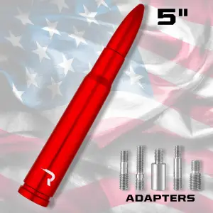 Recon Truck Accessories - 264ANT50RD | Recon .50 Cal Bullet Antenna (Fits OEM Factory Threaded Antenna) in Red - Image 3