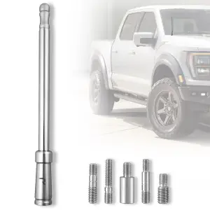 Recon Truck Accessories - 264ANTCH | Recon Aluminum 8" Antenna Mast (Fits OEM Factory Threaded Antenna) in Chrome - Image 2