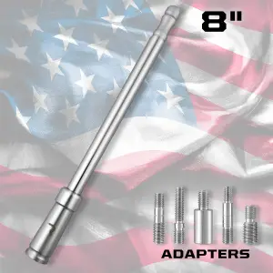 Recon Truck Accessories - 264ANTCH | Recon Aluminum 8" Antenna Mast (Fits OEM Factory Threaded Antenna) in Chrome - Image 3