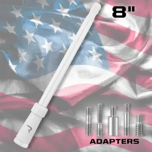 Recon Truck Accessories - 264ANTWH | Recon Aluminum 8" Antenna Mast (Fits OEM Factory Threaded Antenna) in White - Image 3