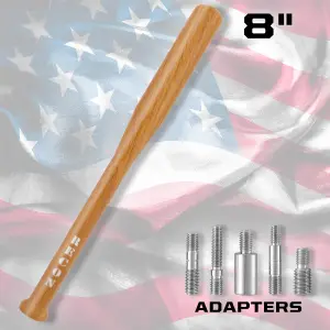 Recon Truck Accessories - 264ANTBBLW | Recon Baseball Bat Aluminum 8" Antenna (Fits OEM Factory Threaded Antenna) Wood Grain - Image 2