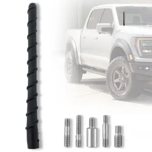 Recon Truck Accessories - 264ANTBKFR | Recon Aluminum 7" Long Range Antenna (Fits OEM Factory Threaded Antenna) in Black - Image 1