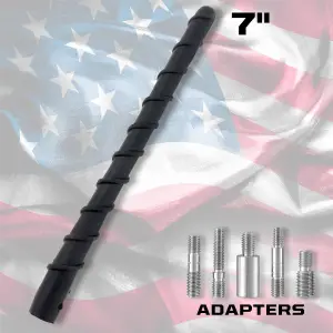 Recon Truck Accessories - 264ANTBKFR | Recon Aluminum 7" Long Range Antenna (Fits OEM Factory Threaded Antenna) in Black - Image 2