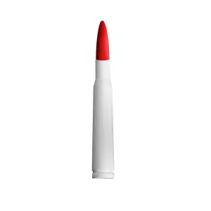 Recon Truck Accessories - 264ANT50WHRD | Recon .50 Cal Bullet Antenna (Fits OEM Factory Threaded Antenna) in White with Red Tip - Image 2