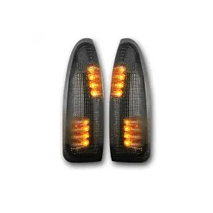 Recon Truck Accessories - 264120BK | RECON Side Mirror Lenses Amber LED in Smoked (2003-2007 F250, F350 Super Duty & Excursion) - Image 2