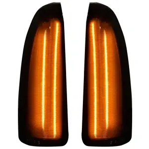 Recon Truck Accessories - 264120WHBK | RECON Side Mirror Lenses White/Amber LED in Smoked (2003-2007 F250, F350 Super Duty & Excursion) - Image 3