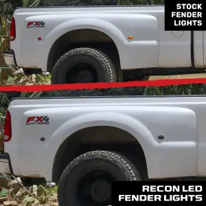 Recon Truck Accessories - 264132BK | Recon Dually Fender Lenses (4-Piece Set) w/ 2 Red LED Lights & 2 Amber LED Lights in Smoked (1999-2010 F350 Super Duty) - Image 8