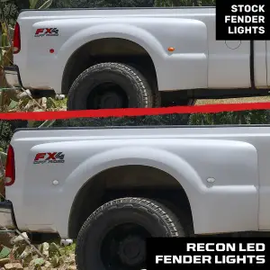 Recon Truck Accessories - 264132CL | Recon Dually Fender Lenses (4-Piece Set) w/ 2 Red LED Lights & 2 Amber LED Lights in Clear (1999-2010 F350 Super Duty) - Image 8