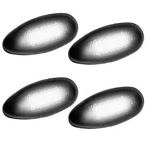 Recon Truck Accessories - 264133WHBK | Recon Dually Fender Lenses (4-Piece Set) w/ 4 White LED Lights in Smoked (1999-2014 Silverado, Sierra 3500) - Image 2