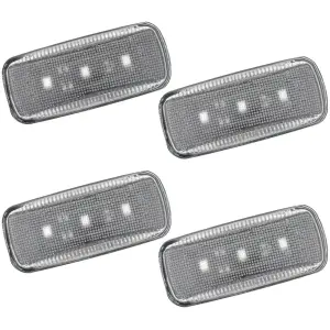 Recon Truck Accessories - 264137CL | Recon Dually Fender Lenses (4-Piece Set) w/ 2 Red LED Lights & 2 Amber LED Lights in Clear (2010-2021 Ram 3500) - Image 2