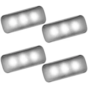 Recon Truck Accessories - 264137WHCL | Recon Dually Fender Lenses (4-Piece Set) w/ 4 White LED Lights in Clear (2010-2021 Ram 3500) - Image 1