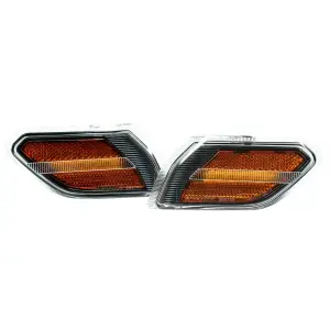 264149CL | Recon Front Fender Side Marker Lenses Amber LED in Clear (2018-2024 Wrangler JL)