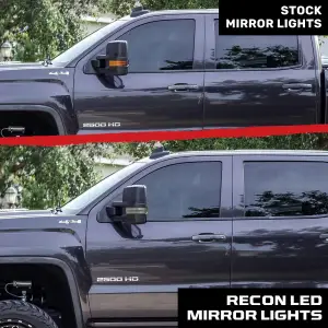 Recon Truck Accessories - 264153CL | Recon Side Mirror Lenses Scanning Amber Turn Signals in Clear (2014-2019 Silverado, Sierra 1500, 2500, 3500) - Image 8