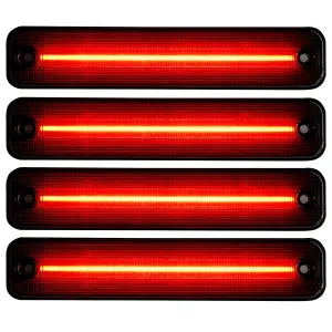 Recon Truck Accessories - 264183BK | Recon Front & Rear LED Fender Lights 4 Piece Kit with Red & Amber LEDs in Smoked (2002-2010 Hummer H2) - Image 3