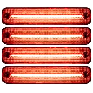 Recon Truck Accessories - 264183CL | Recon Front & Rear LED Fender Lights 4 Piece Kit with Red & Amber LEDs in Clear (2002-2010 Hummer H2) - Image 2