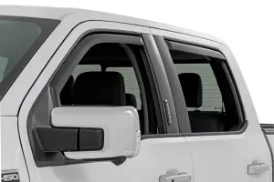 Rough Country - 831524 | Rough Country Side Window Deflectors In Channel Rain Guard For Ford F-150 (2015-2024) / F-250/F-350 Super Duty (2017-2024) - Image 3