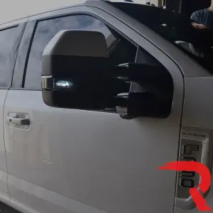 Recon Truck Accessories - 264245AMBK | Recon Side Mirror Lenses Amber LED Running Light | Amber Blinking LED Turn Signal in Smoked (2017-2024 F250, F350 Super Duty) - Image 9