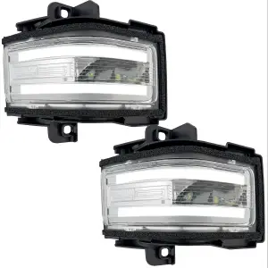 Recon Truck Accessories - 264245WHCLX | Recon Side Mirror Lenses White LED Running Lights | Amber Blinking LED Turn Signal in Clear (2017-2024 F250, F350 Super Duty) - Image 2