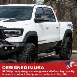 Recon Truck Accessories - 264246WHBKS | Recon Side Mirror Lenses Scanning LED Turn Signals White LED in Smoked (2019-2024 Ram 1500) - Image 7