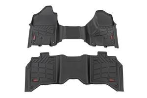 SM31530 | Rough Country Sure Fit Floor Mats For Ram 2500/3500 (2019-2024) | Front Row Bench Seat, Cover Front & Second Row