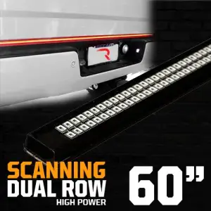 26416XHP | Recon 60" Dual Row Tailgate Bar High Power LED Amber Signals, Brake & Reverse Lights