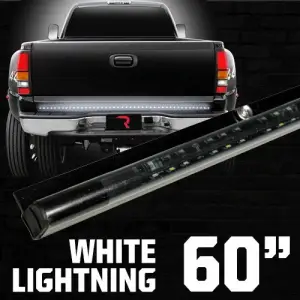 26416 | Recon 60" White Lightning Tailgate Bar LED Brake Lights Red & LED Reverse Lights White