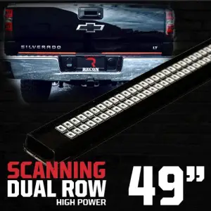 26425XHP | Recon 49" Dual RowTailgate Bar High Power LED Scanning Red Signals, Brake & Reverse Lights