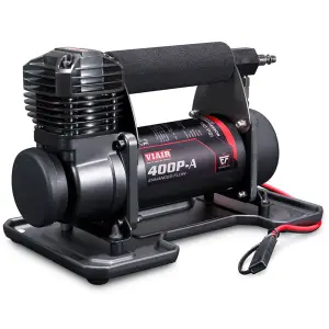 VIAIR - 40145 | VIAIR 400P EF Automatic Portable Compressor / Tire Inflator With Inline 160 PSI Gauge Inflation Gun | 150 PSI, 12 Volt Power Battery Clamps With 2-Pin SAE Connector - Image 5