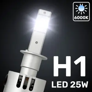 Recon Truck Accessories - 264H1LEDHPNB | Recon H1 12V High Power LED Headlight Bulbs 25-Watt (Single Beam) Ballast Free - 6000K Color - Image 3