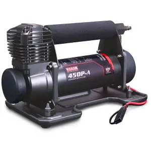 VIAIR - 45144 | VIAIR 450P EF Automatic Portable Compressor / Tire Inflator With Inline 160 PSI Gauge Inflation Gun | 150 PSI, 12 Volt Power Battery Clamps With 2-Pin SAE Power Connector - Image 5