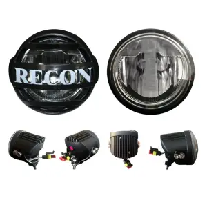 Recon Truck Accessories - 264516 | Recon  3" Driving Light Kit LED w/ Complete Wiring Hardware & RECON Rock  Guard - Image 2