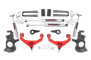 97630RED | 97630 | Rough Country 3.5 Inch Suspension Lift Kit with Premium N3 Shocks (2011-2019 Silverado, Sierra 2500 HD, 3500 HD 2WD/4WD | With Overloads)